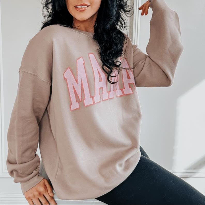Neutral Mama Sweatshirt - Tan