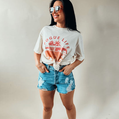 Outer Banks Pogue Life Tee - Ivory - NEW