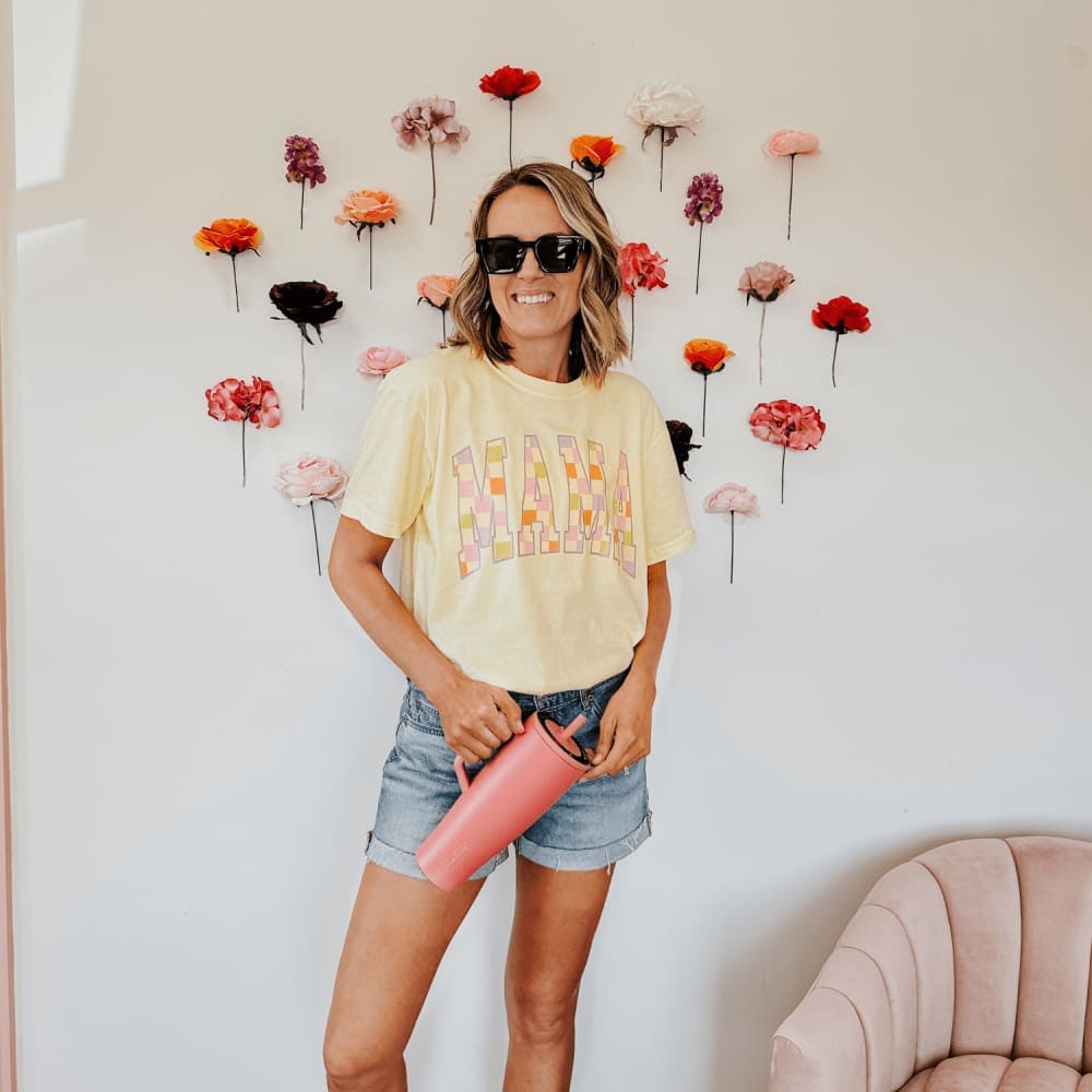 Pastel Mama Checkerboard Tee - NEW