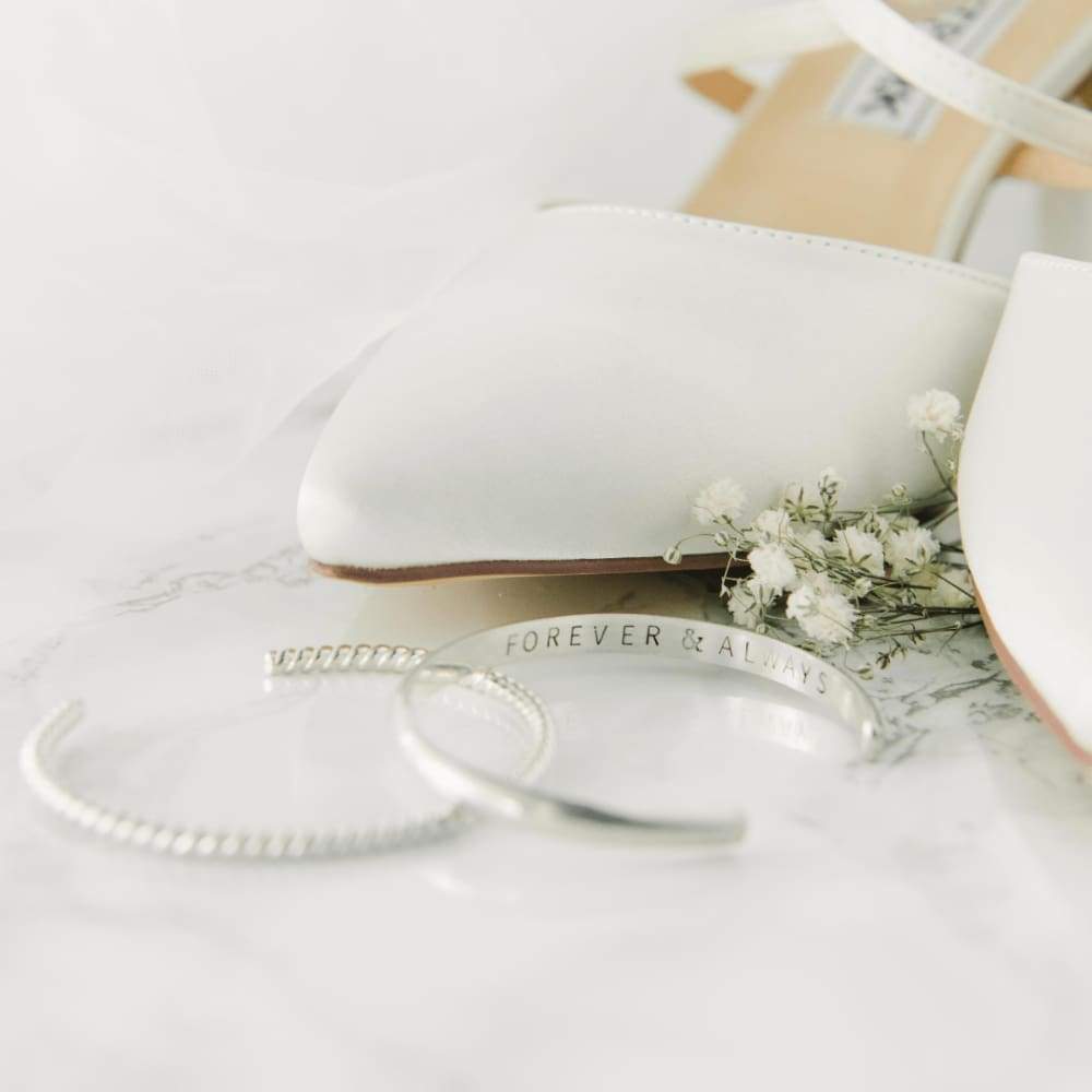 Personalized Silver Bridal Set
