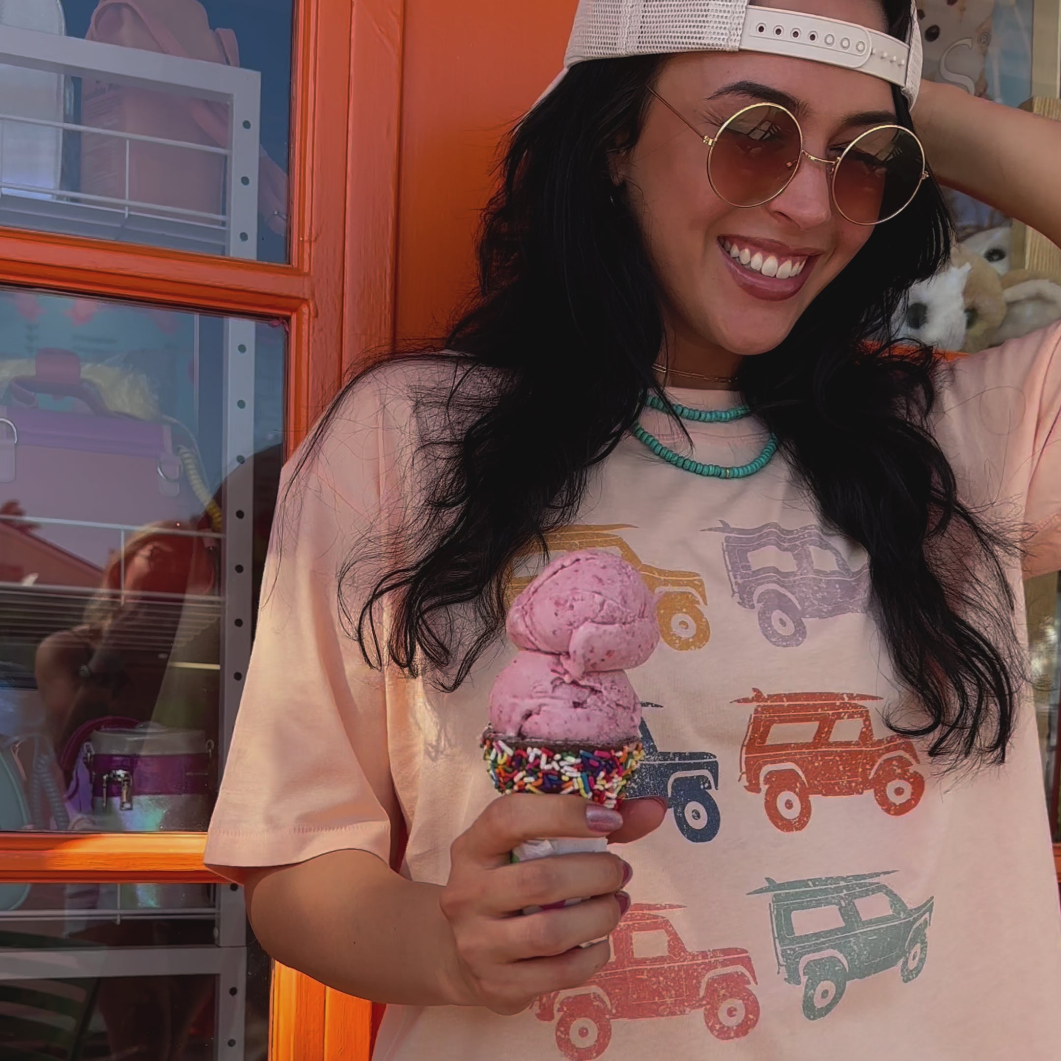 Colorful Broncos Relaxed Boxy Tee