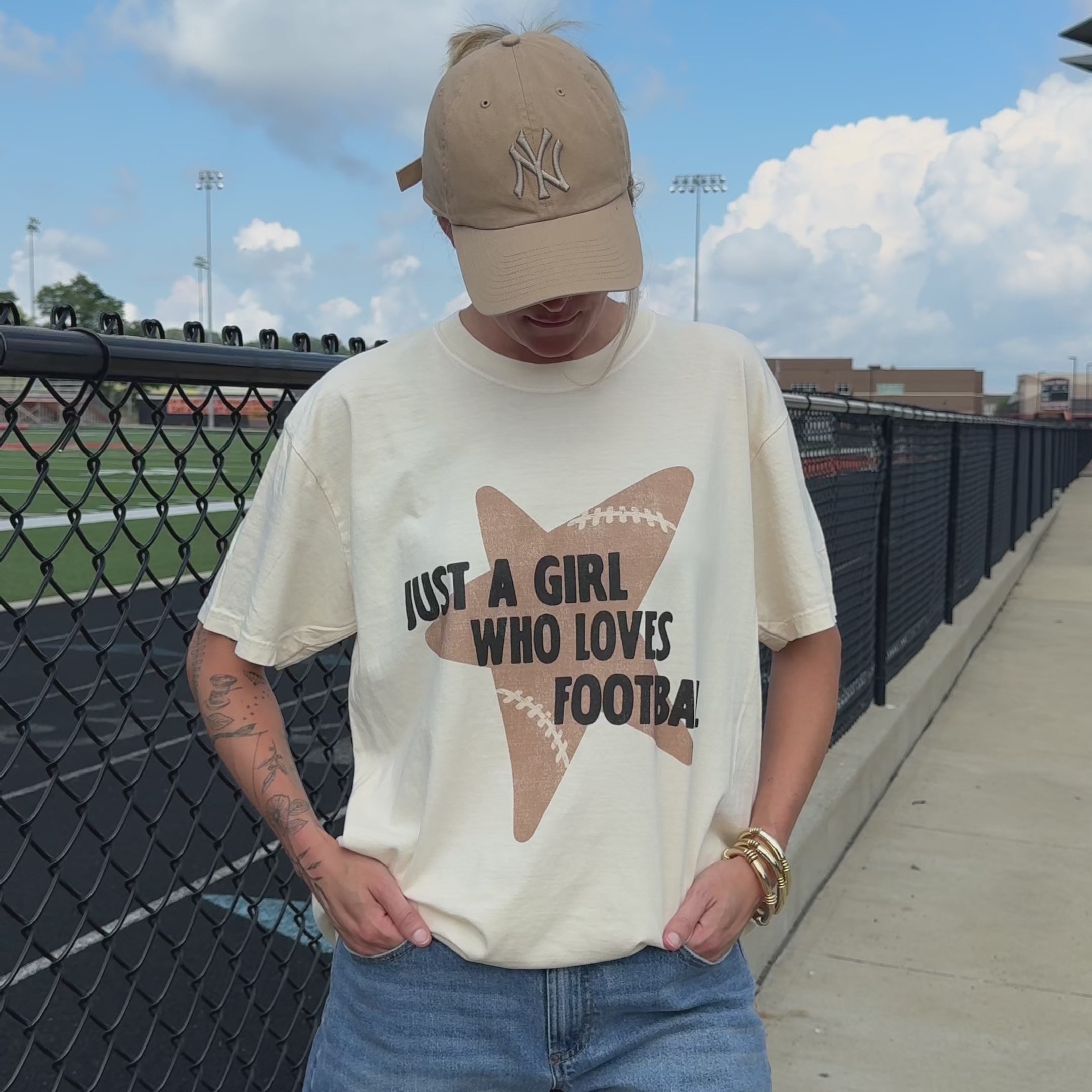 Girl Who Loves Football Tee