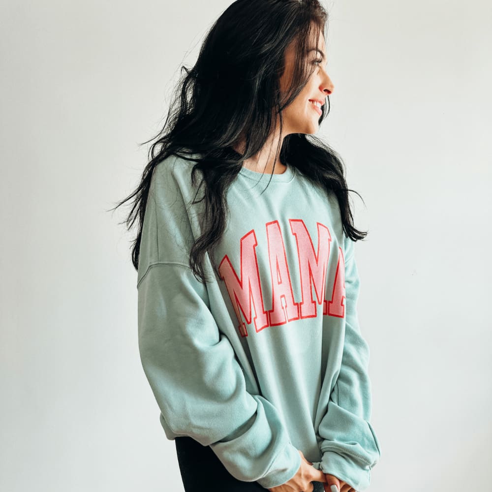 Summer Mama Sweatshirt - Dusty Blue