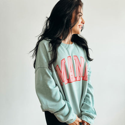 Summer Mama Sweatshirt - Dusty Blue