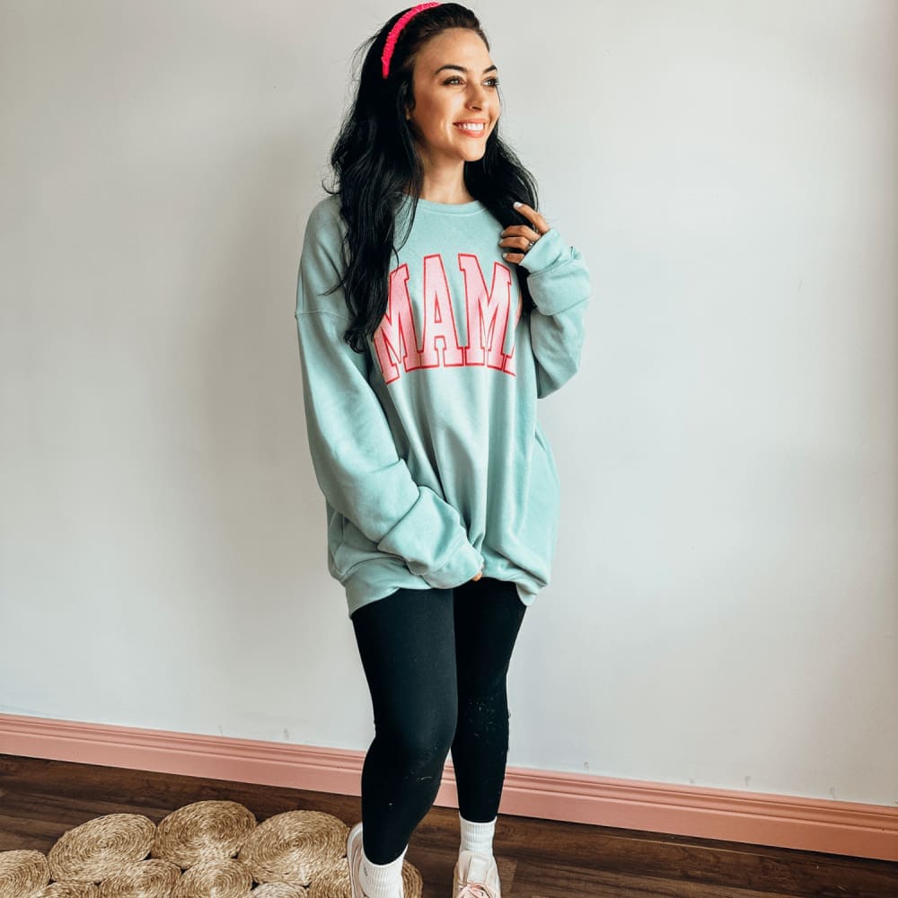 Summer Mama Sweatshirt - Dusty Blue