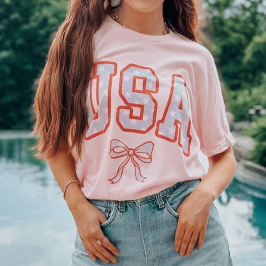 USA Bow Tee - Mommy Apparel