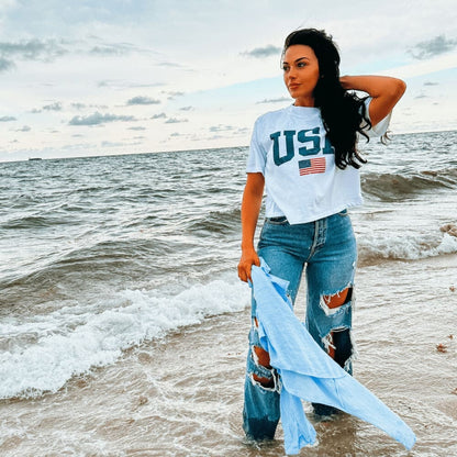 USA Relaxed Boxy Tee - NEW
