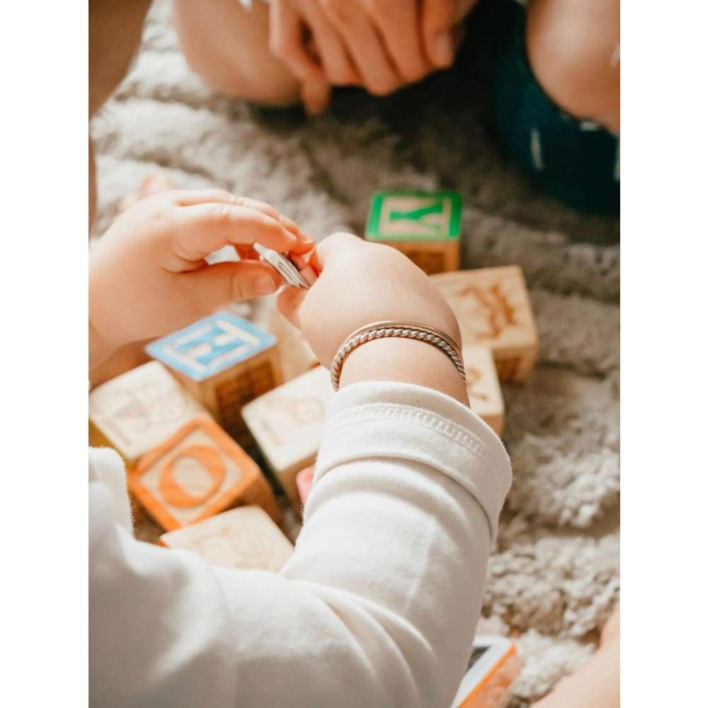 Behold Gold & Twisted Silver Baby Stack - Baby Bangles