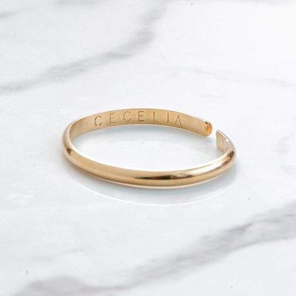 Lasting Engraved Gold Baby Bracelet
