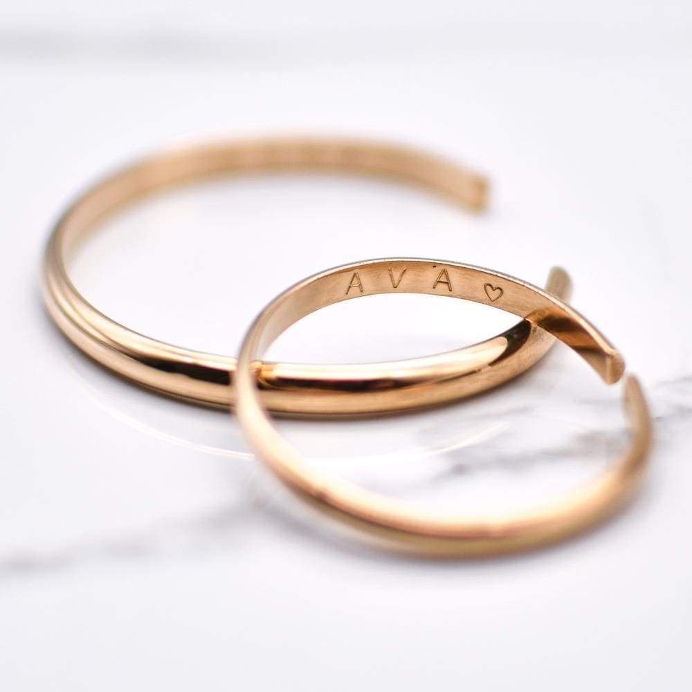 Lasting Engraved Gold Baby Bangle