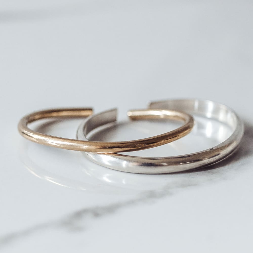 Splendid Sterling Silver & Gold Baby Stack - Baby Bangles